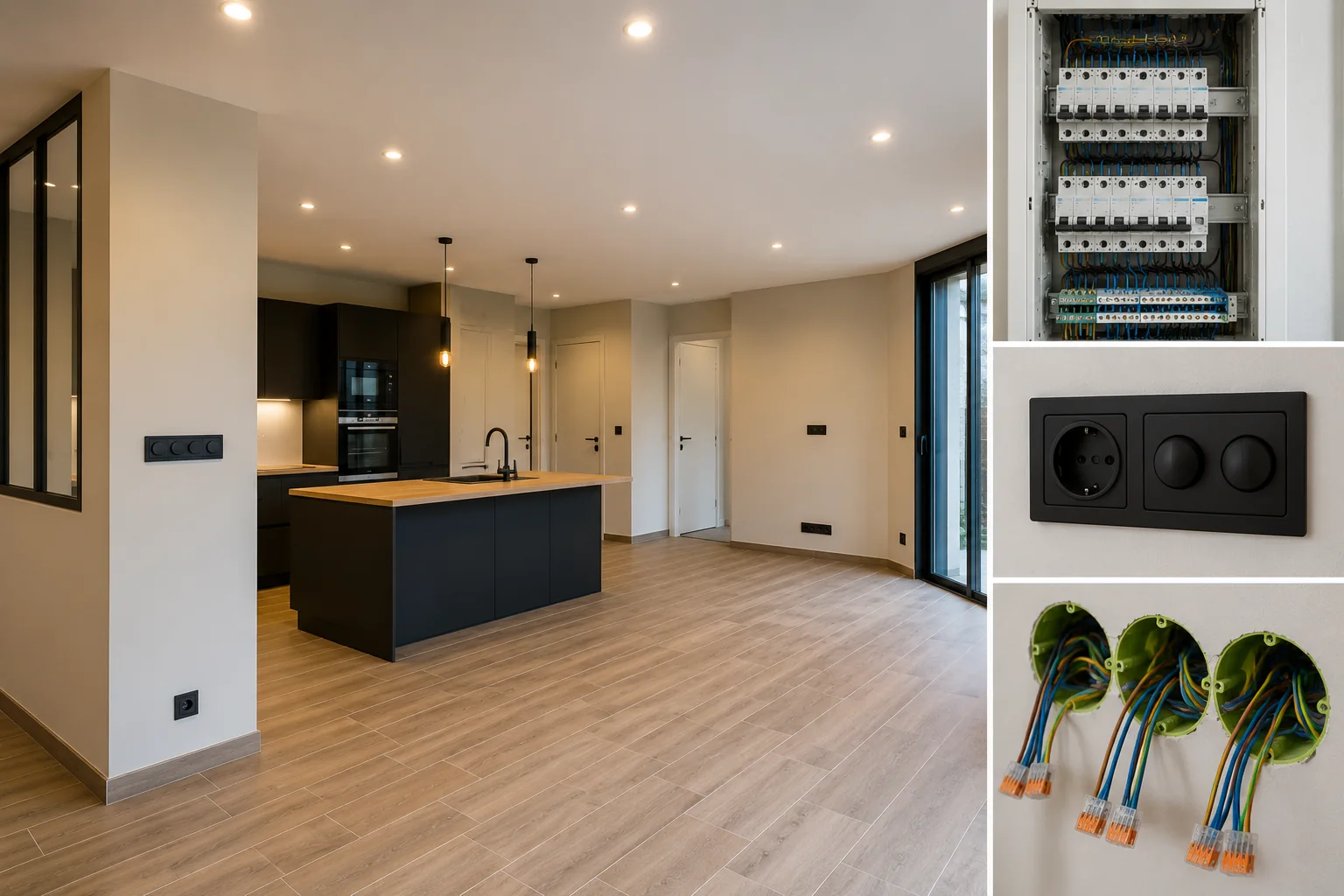 Réalisation électrique complète dans un appartement contemporain